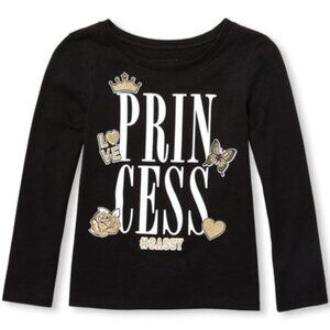 Baby and Toddler Girls Long Sleeve 'Princess' Patch Graphic Tee Size 3T BNWT